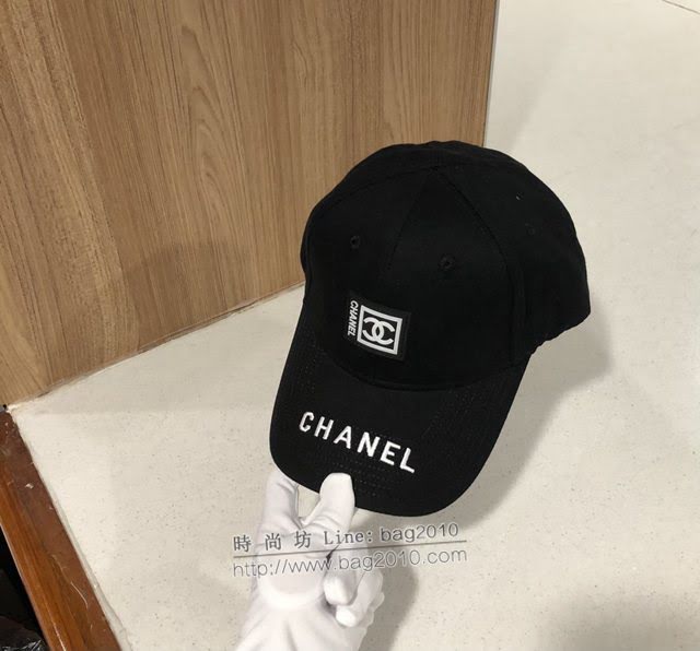 Chanel男女同款帽子 香奈兒經典黑白鴨舌帽棒球帽  mm1584